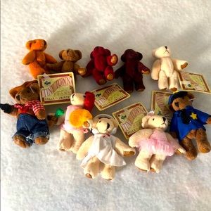 Lot of 10 Tony Town Bears Fully Jointed